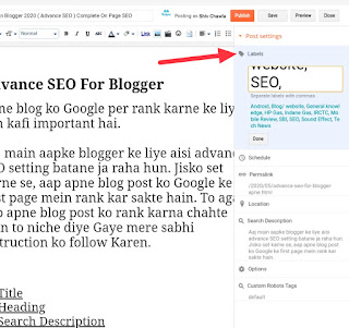 Advanced SEO Settings For Blogger 2020 | Complete On Page SEO