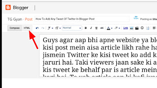 How To Add Any Tweet Of Twitter In Blogger Post